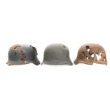 WWII GERMAN ARMY DUG COMBAT HELMET SHELLS