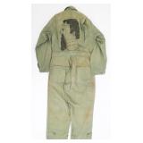 WWII US ARMY HBT COVERALLS WITH PINUP GIRL ARTWORK