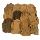 WWII US ARMY OFFICER & EM UNIFORM SHIRTS