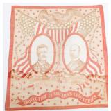 US PRESIDENT CAMPAIGNS 1904 TAPESTRY & 1896 BUTTON