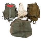 VIETNAM WAR US AIR FORCE KIT BAG & PARACHUTES