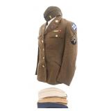 WWII US ARMY WOMEN'S SERVICE TUNIC & GARRISON CAPS