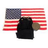 WWII US NAVY NAMED PETTY OFFICERS UNIFORM & FLAG