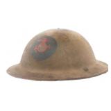 WWI USMC 5th MARINE BRIGADE M1917 COMBAT HELMET