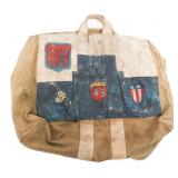 WWII US 5th AAF 43rd BG PAINTED AVIATOR'S KIT BAG