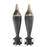WWII JAPANESE TYPE 100 MORTAR 81mm ROUNDS W/ FUZES
