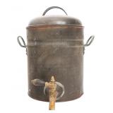LATE 19th C. US TIN WATER BARREL