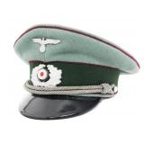 WWII GERMAN HEER SMOKE TROOPS OFFICER VISOR CAP