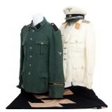 REENACTOR WWII GERMAN TUNICS & VISOR CAP