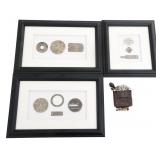 WWII US & GERMAN FRAMED AIRCRAFT INSTRUMENT PARTS