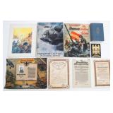 WWII GERMAN NSDAP PLAQUE, MAGAZINES & BOOKS