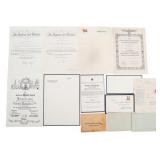 WWII GERMAN ARMY CERTIFICATES & CAMP DACHAU LETTER