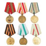 WWII SOVIET DEFENSE, CAPTURE, & VICTORY MEDALS