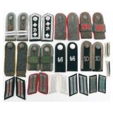 WWII GERMAN SHOULDER & COLLAR TAB INSIGNIA PAIRS