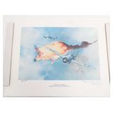 ï¿½VICTORY OVER GUADALCANAL' PILOT SIGNED LITHOGRAPH