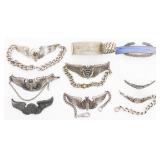 WWII USAAF STERLING CBI & WING BRACELETS