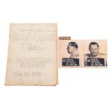 NUREMBERG TRIALS COURT SCHEDULE & GORING FILE CARD