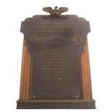 WWII US ARMY 124th INFANTRY BRONZE MEMORIAL PLAQUE