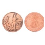 BRITISH NAVY COMMEMORATIVE HALF PENNY COINS