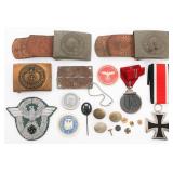 WWII GERMAN HEER MEDALS, BUCKLES & PERSONAL GEAR
