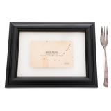 WWII GERMAN SS HEINRICH HIMMLER FORK & CARD