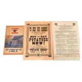 WWII US WAR FUND & POTATO DRIVE POSTERS