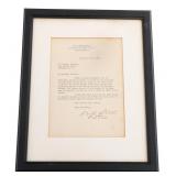 GENERAL MACARTHUR SIGNED WAR DEPARTMENT LETTER
