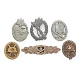 WWII GERMAN COMBAT CLASP, ASSAULT & WOUND BADGES