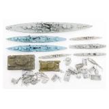 PAINTED METAL WARSHIP AND TANK MODELS