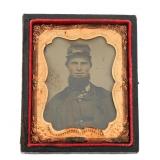 CIVIL WAR UNION ARMY SOLDIERS AMBROTYPE PHOTO