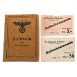 WWII GERMAN SS NAMED SOLDBUCH & WERTMARKE