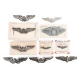 WWII USAAF 1 1/2' & 3' QUALIFICATION WINGS