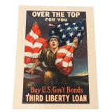 WWI US THIRD LIBERTY LOAN PROPAGANDA POSTER