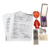 WWII USMC IWO JIMA WIA NAMED PURPLE HEART GROUP