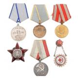 WWII - COLD WAR SOVIET RED CROSS, STAR, & ORDERS