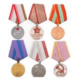 WWII - COLD WAR SOVIET SILVER LABOR & WAR MEDALS