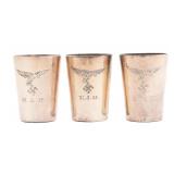 WWII GERMAN LUFTWAFFE SILVER SCHNAPPS CUPS