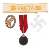 REENACTOR WWII GERMAN PARATROOPER BADGE & MEDAL