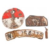 WWII GERMAN ARMY DUG LICENSE PLATES & CAR KEY