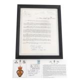 PAUL TIBBETS SIGNED ENOLA GAY AIR MUSEUM DOCUMENT