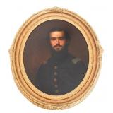 CIVIL WAR US UNION ARMY OFFICER OVAL PORTRAIT