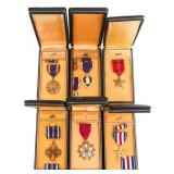 WWII US ARMED FORCES SILVER STAR & MEDALS