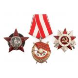 WWII - COLD WAR SOVIET SILVER ORDER MEDALS