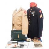 WWI - WWII USMC NAMED FATHER & SON GROUPING