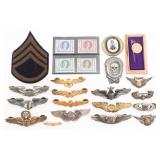 WWII USAAF & GERMAN PILOT WINGS & INSIGNIA