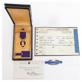 WWII US BATTLE OF THE BULGE POW NAMED PURPLE HEART