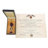 WWII US ARMY PRIVATE WIA NAMED PURPLE HEART