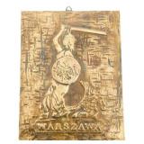 WARSAW GHETTO COMMEMORATIVE BRASS SHEET ART