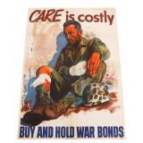 WWII US "CARE IS COSTLY" POSTER