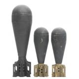 WWII US 60mm & 81mm PRACTICE MORTAR ROUNDS